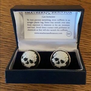 smothers & Branson skull and bones cuff links